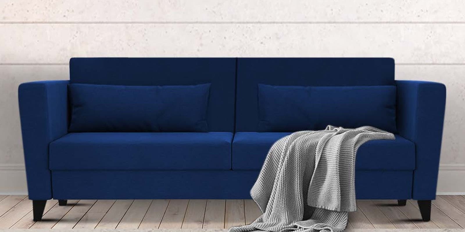 Tokyo Fabric 3 Seater Sofa in Royal Blue Colour