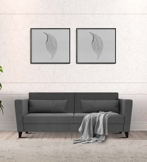 Tokyo Fabric 3 Seater Sofa in Charcoal Grey Colour