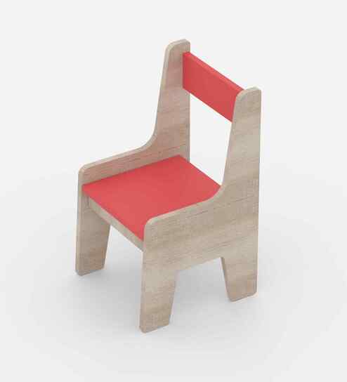 Topolino Toddler Activity Chair in Oak and Red Colour