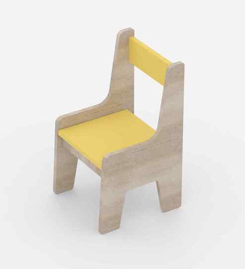 Topolino Toddler Activity Chair in Oak and Yellow Colour