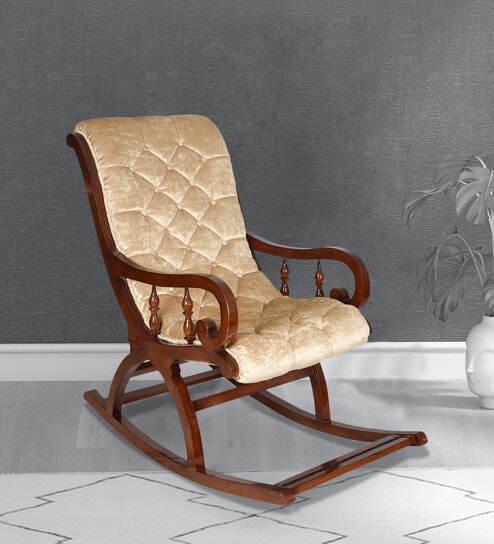 Touffy Rocking Chair in Teak Gold Colour