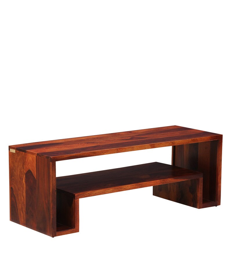 Buy Tomah Solid Wood TV Shelf for TVs up to 43\ In Honey Oak Finish By
