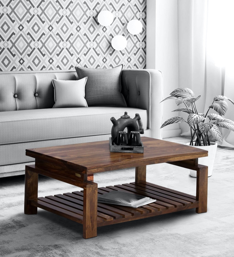 Buy Tova Solid Wood Coffee Table in Provincial Teak Finish Woodsworth