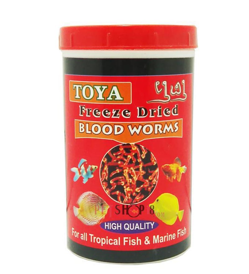 Buy Toya Freeze Blood Worms Fish Food 40g Online Small Animals
