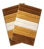 Tobacco Microfiber 16x24 Inches Lightweight Bath Mat Set Of 2
