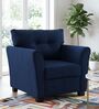 Tochi Fabric 1 Seater Sofa In Blue Colour