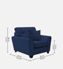 Tochi Fabric 1 Seater Sofa In Blue Colour