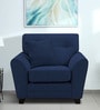 Tochi Fabric 1 Seater Sofa In Blue Colour