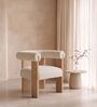 Toervyn Sculpt Lounge Chair In Ivory Colour