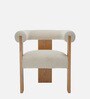 Toervyn Sculpt Lounge Chair In Ivory Colour