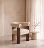Toervyn Sculpt Lounge Chair In White Colour