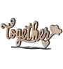 Together Brown Engineered Wood Puzzle Showpiece With Stand