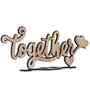 Together Brown Engineered Wood Puzzle Showpiece With Stand