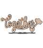Together Brown Engineered Wood Puzzle Showpiece With Stand