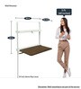 Tokyo Eco Foldable Wall Mounted Study table in White & Dark Oak Finish