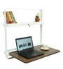 Tokyo Eco Foldable Wall Mounted Study table in White & Dark Oak Finish