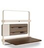 Tokyo Eco Foldable Wall Mounted Workstation with Display Board in Bali Dark Oak Colour