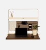 Tokyo Eco Foldable Wall Mounted Workstation with Display Board in Bali Dark Oak Colour