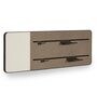Tokyo Eco Foldable Wall Mounted Workstation with Display Board in Bali Dark Oak Colour