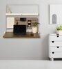 Tokyo Eco Foldable Wall Mounted Workstation with Display Board in Bali Dark Oak Colour