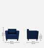 Tokyo Fabric 1 Seater Sofa in Royal Blue Colour
