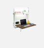 Tokyo Foldable Wall Mounted Study table in White & Dark Oak Finish