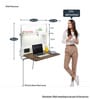 Tokyo Foldable Wall Mounted Study table in White & Dark Oak Finish