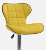 Tokyo Leatherette Bar Stool In Yellow Colour With Swivel