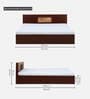 Tokyo Queen Size Bed In Sapele & Rustic Gold Colour