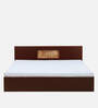 Tokyo Queen Size Bed In Sapele & Rustic Gold Colour