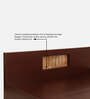 Tokyo Queen Size Bed In Sapele & Rustic Gold Colour