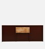 Tokyo Queen Size Bed In Sapele & Rustic Gold Colour