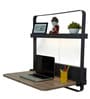 Tokyo Standard Wall Mounted Writing Table in Grey & Oakwood Finish
