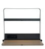 Tokyo Standard Wall Mounted Writing Table in Grey & Oakwood Finish