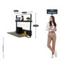 Tokyo Standard Wall Mounted Writing Table in Grey & Oakwood Finish
