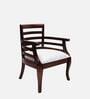Toledo Solid Wood Arm Chairs in Brown Colour (Set Of 2)