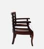 Toledo Solid Wood Arm Chairs in Brown Walnut Finish Set Of 2