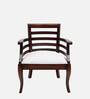 Toledo Solid Wood Arm Chairs in Brown Walnut Finish Set Of 2