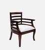 Toledo Solid Wood Arm Chairs in Brown Walnut Finish Set Of 2