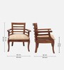 Toledo Teak Wood Arm Chair In Teak Colour (Set of 2)