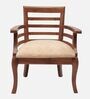 Toledo Teak Wood Arm Chair In Teak Colour (Set of 2)