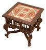 Toledo Teak Wood Bedside Table in Walnut Finish