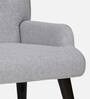 Toledo Velvet Full Back Lounge Chair In Ash Grey Colour With Foot Stool