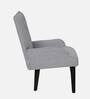 Toledo Velvet Full Back Lounge Chair In Ash Grey Colour With Foot Stool
