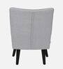 Toledo Velvet Full Back Lounge Chair In Ash Grey Colour With Foot Stool