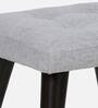 Toledo Velvet Full Back Lounge Chair In Ash Grey Colour With Foot Stool