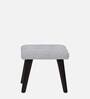 Toledo Velvet Full Back Lounge Chair In Ash Grey Colour With Foot Stool