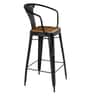 Tolix Metal Bar Stool In Matte Black Colour
