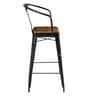 Tolix Metal Bar Stool In Matte Black Colour