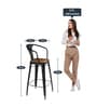Tolix Metal Bar Stool In Matte Black Colour